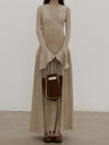 Mutedance 25 Spring/Summer Sheep Wool Waist Dress MD-MD25SS34-BEIGE MD25SS35